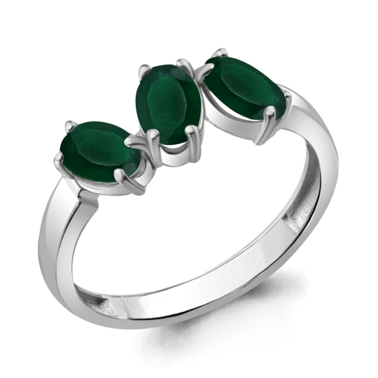 Серьги из серебра с агатами