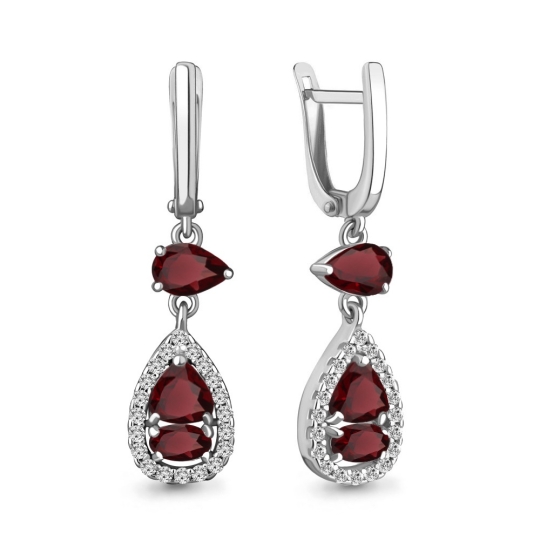 Серьги из серебра с эмалью