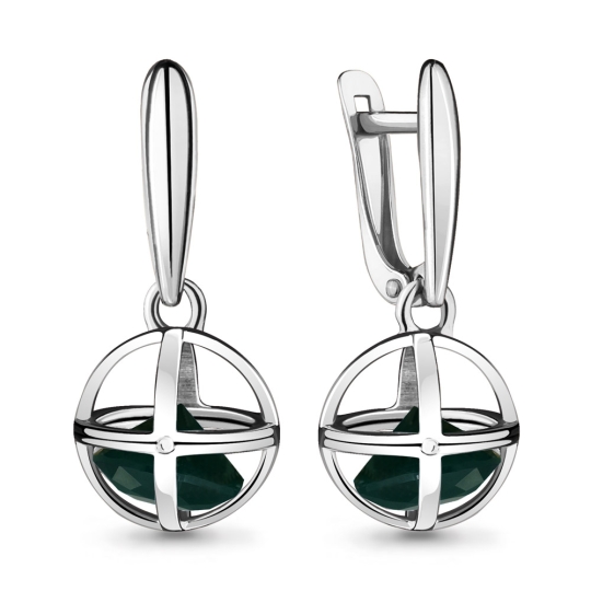 Серьги из серебра с аметистами
