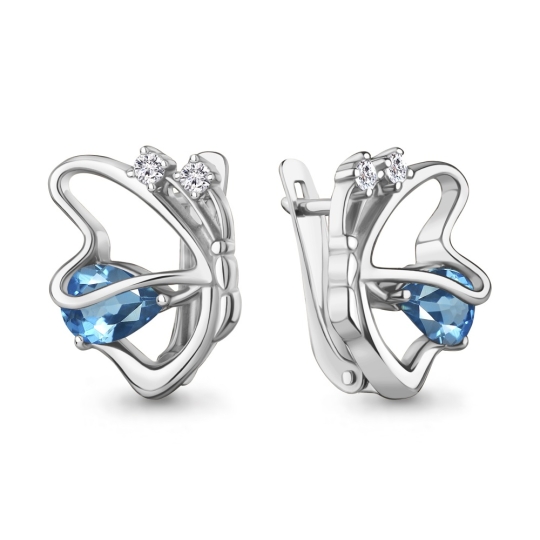 Серьги из серебра с позолотой
