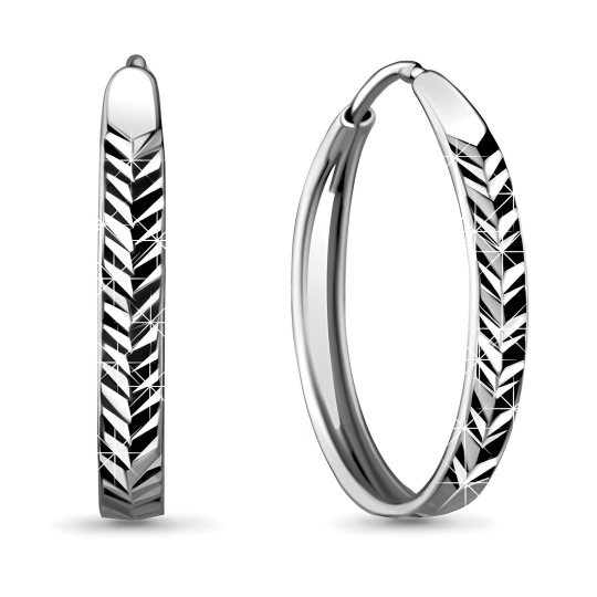 Серьги из серебра с ювелирными кристаллами