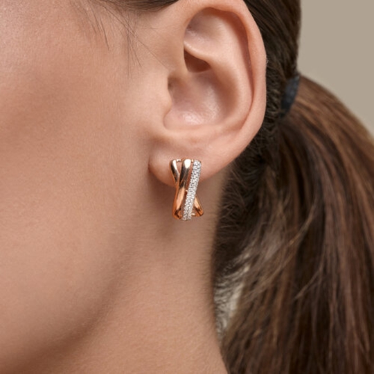 Серьги из серебра с аметистами и ювелирными кристаллами
