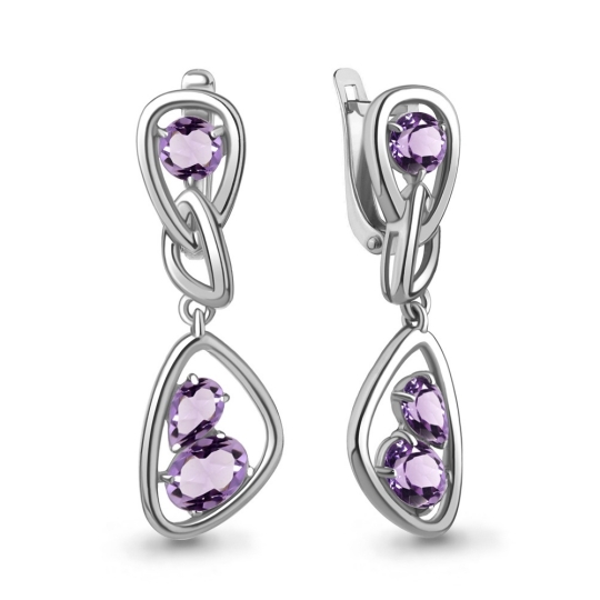 Серьги из серебра с эмалью