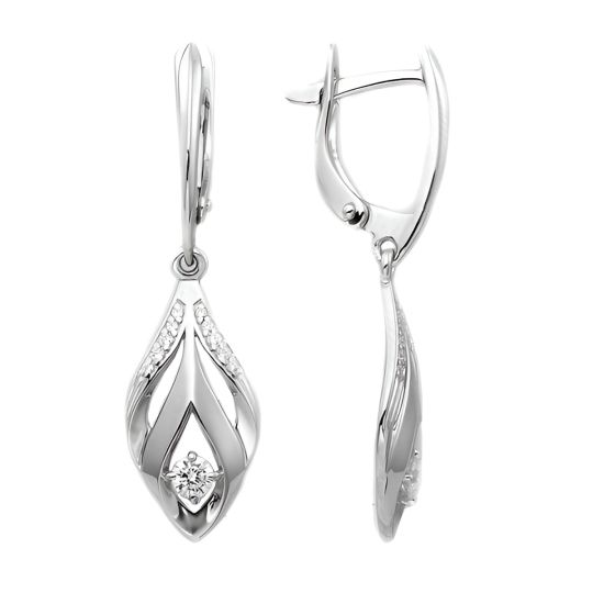Серьги из серебра с эмалью