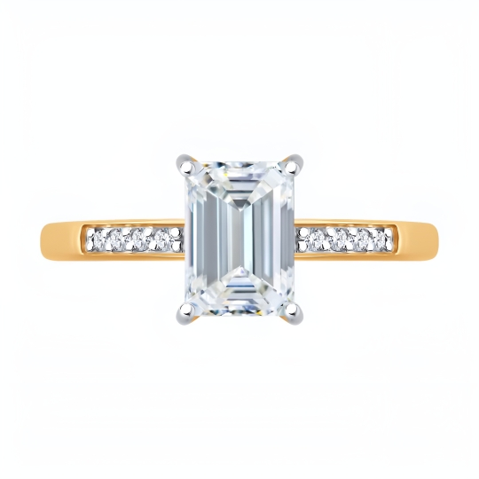 Серьги из золота с фианитами