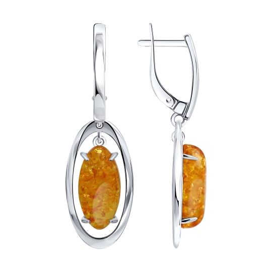 Серьги из серебра с аметистами