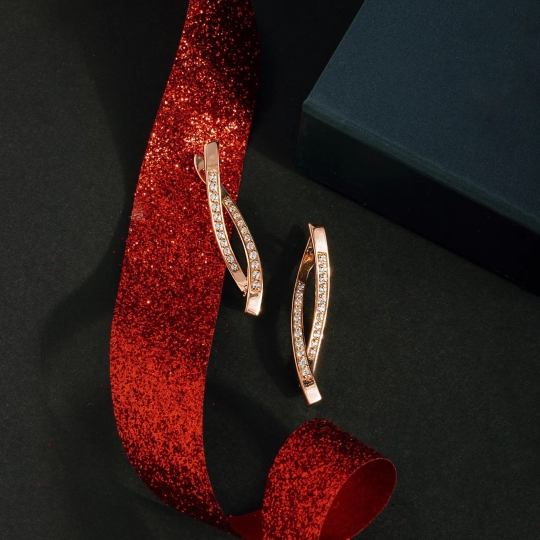 Серьги из белого золота