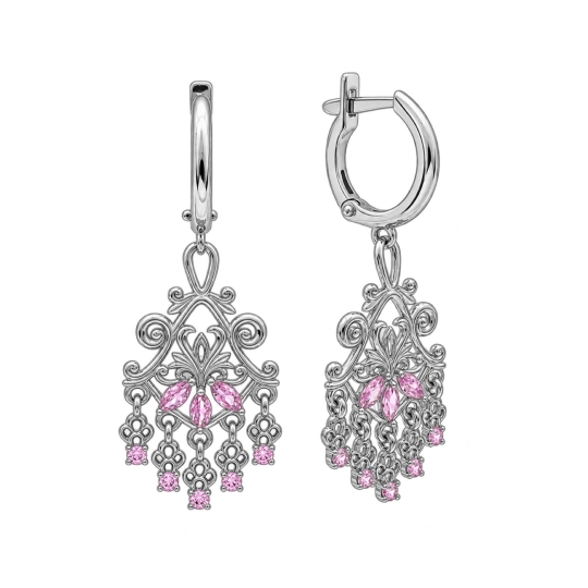 Серьги из серебра с жемчугом