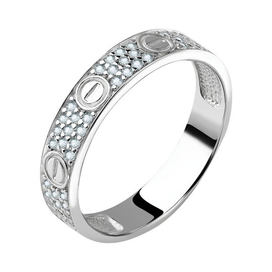 Серьги из серебра с фианитами