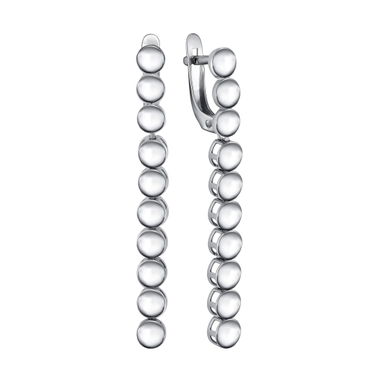 Серьги из серебра с кошачьим глазом