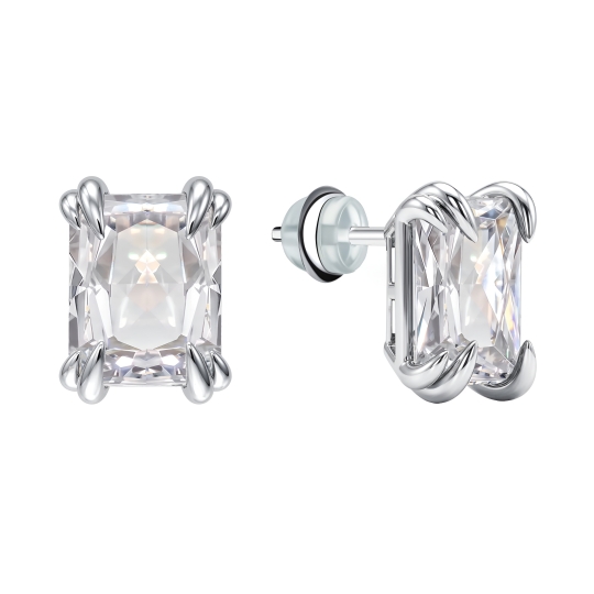 Серьги из серебра с фианитами