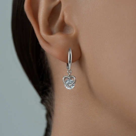 Серьги из серебра с агатами
