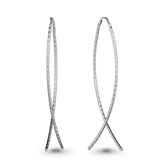 Серьги из золоченого серебра с фианитами