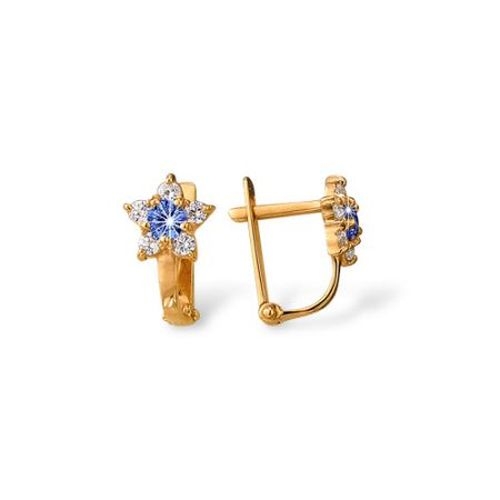 Серьги из золота с фианитами