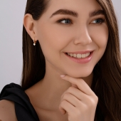 Серьги из золота с фианитами