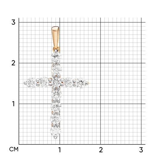Подвеска из золота с фианитами