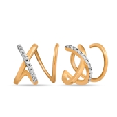 Серьги из золота с фианитами