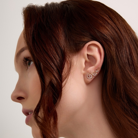 Серьги из золота с фианитами