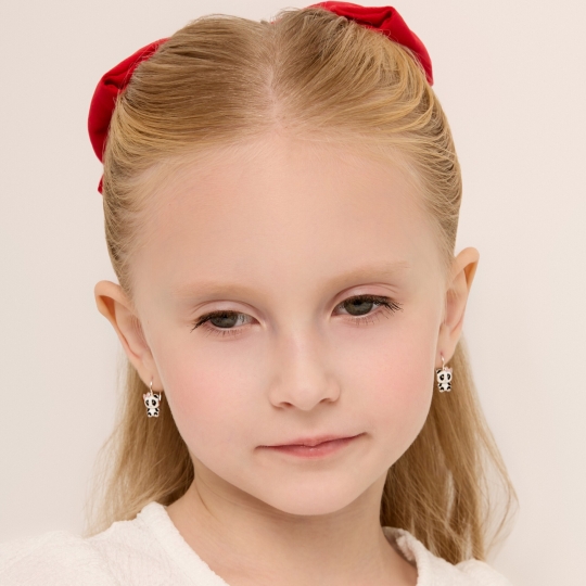 Серьги из серебра с эмалью