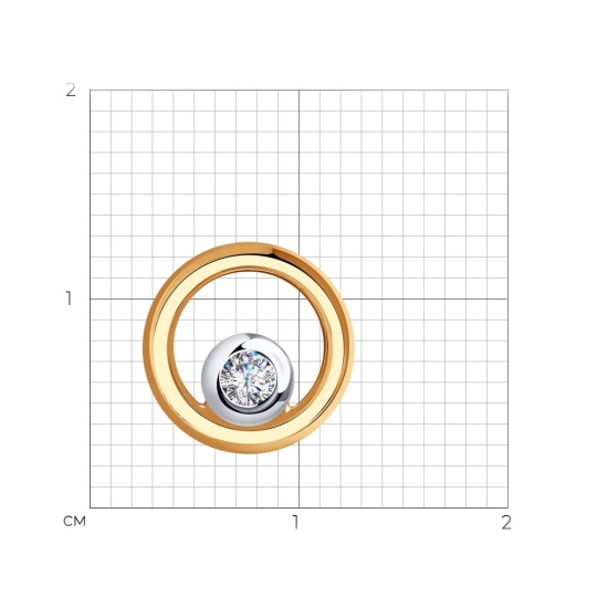 Подвеска из золота с сапфиром