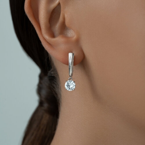 Серьга-кафф из серебра, покрытие Вермель золото 999 пробы