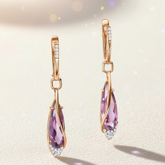 Серьги из золота с бриллиантами