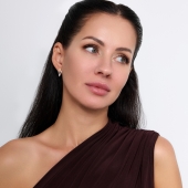 Серьги из золота с фианитами