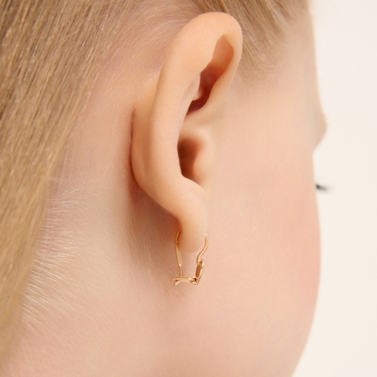 Серьги из золота с фианитами 