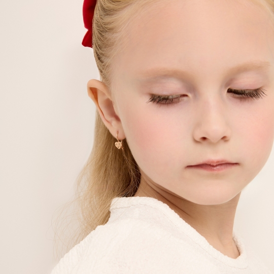 Серьги из золота с фианитами 