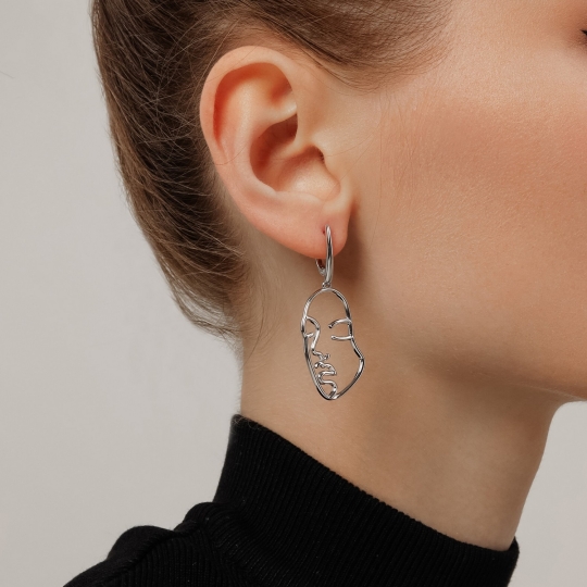 Серьги из серебра с бриллиантами