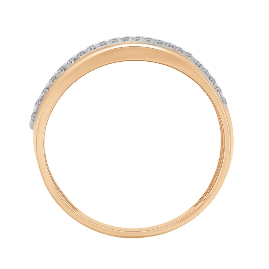 Кольцо из золота с бриллиантами и изумрудом