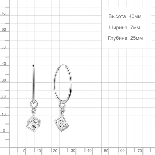 Серьги из серебра 