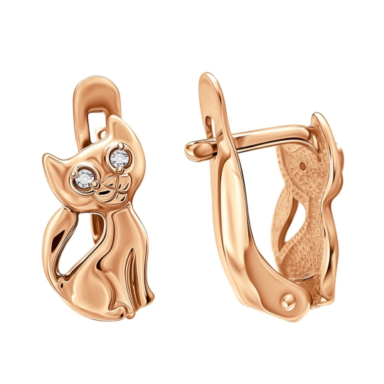 Серьги из золота с ситаллами топаз London