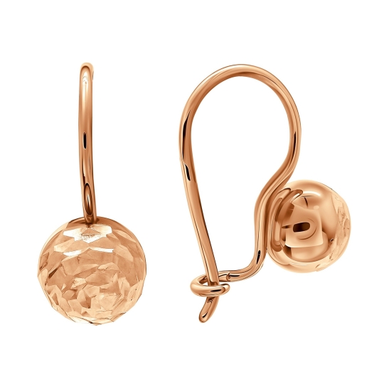 Серьги-трансформеры из золота с фианитами