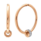 Серьги-трансформеры из золота с фианитами