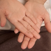 Серьги-трансформеры из золота с фианитами