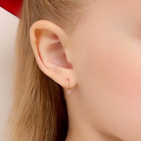 Серьги из золота с цитринами и фианитами