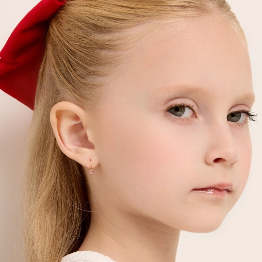 Серьги из золота с фианитами