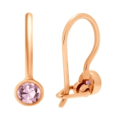 Серьги из золота с фианитами