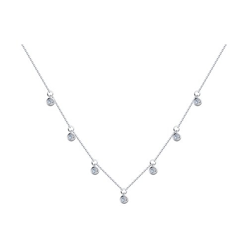 Подвеска из серебра с фианитами