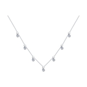 Колье из серебра с фианитами