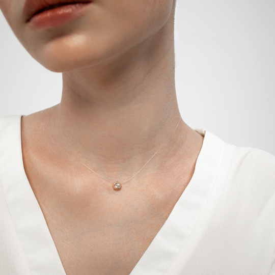 Подвеска из золота с фианитом