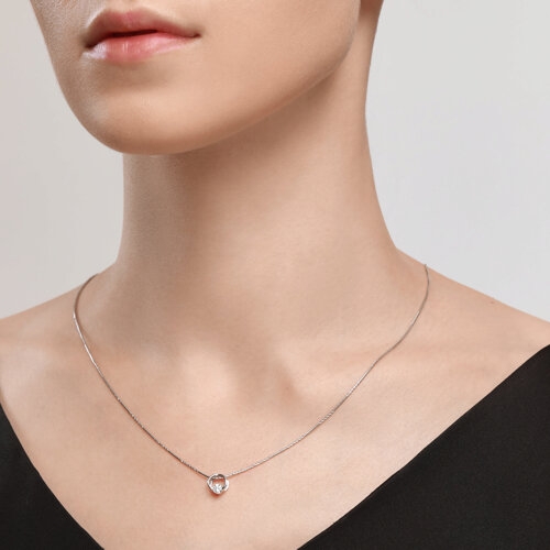 Подвеска из золота с фианитами "Подкова"