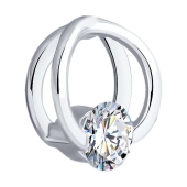 Подвеска из белого золота с бриллиантом