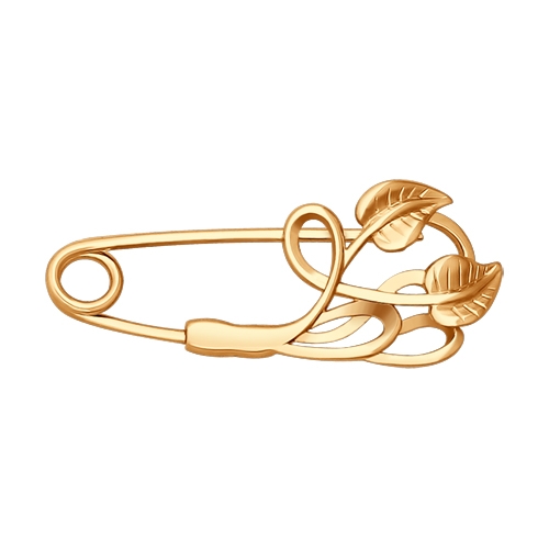 Брошь из серебра с гранатами и фианитами