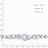 Браслет из серебра с топазами и фианитами