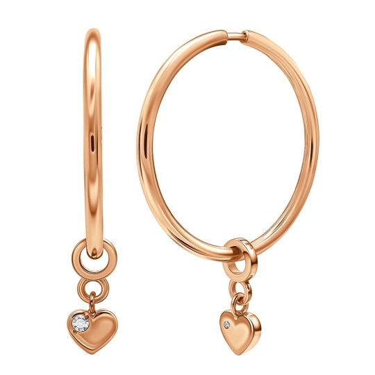 Серьги из золота с фианитами