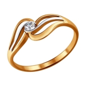 Кольцо из золота с бриллиантом