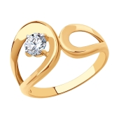 Кольцо из золота cо Swarovski Zirconia