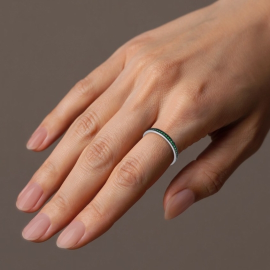 Кольцо из серебра с миксом камней